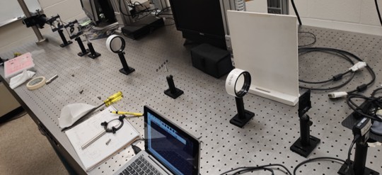 4F optical imaging lab setup