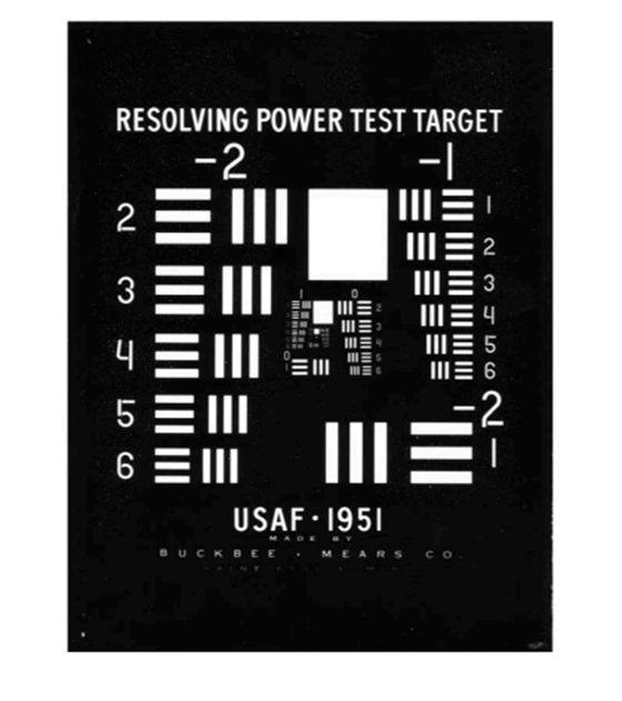 USAF 1951 resolving power test target